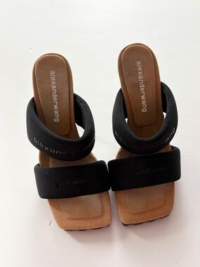 Alexander Wang logo stiletto sandals